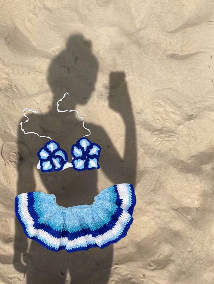 Blue Ruffled Set
